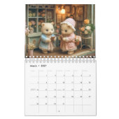 Miniature CottageCore Animal  カレンダー (3月 2027)