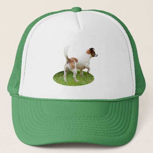 Miniature Fox Terrier Alert, Truckers Hat キャップ (正面)