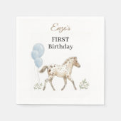 Miniature Horse Birthday Napkins スタンダードカクテルナプキン (正面)