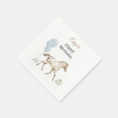 Miniature Horse Birthday Napkins スタンダードカクテルナプキン (角)