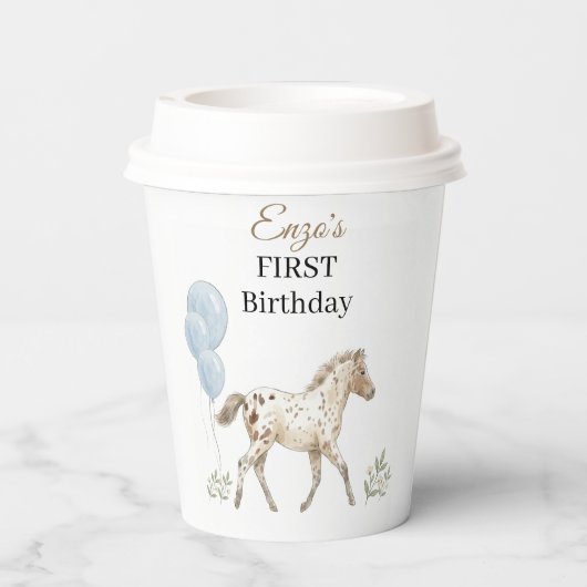Miniature Horse Birthday Paper Cups 紙コップ (裏面)