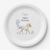 Miniature Horse Birthday Paper Plates ペーパープレート (正面)