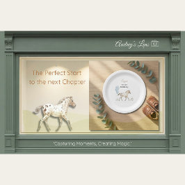 Miniature Horse Birthday Paper Plates ペーパープレート