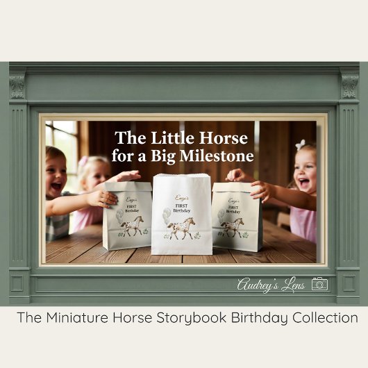 Miniature Horse Birthday Storybook フェイバーバッグ