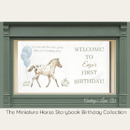Miniature Horse | Story Book Decor Birthday Banner 横断幕