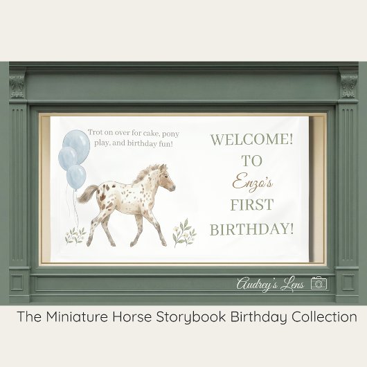 Miniature Horse | Story Book Decor Birthday Banner 横断幕