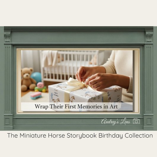Miniature Horse Storybook Birthday ラッピングペーパー