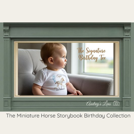 Miniature Horse Storybook FIRST Birthday T-Shirt トドラーTシャツ