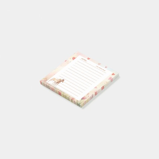Miniature Horse Storybook Valentine’s Day Script ポストイット (アングル)