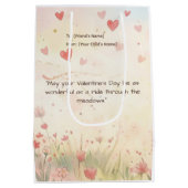 Miniature Horse Storybook Valentine's Day  ミディアムペーパーバッグ (裏面)