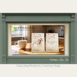 Miniature Horse Storybook Valentine's Day  ミディアムペーパーバッグ