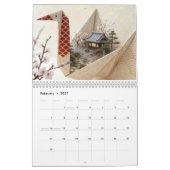 Miniature Japan Four Seasons Japanese Dioram カレンダー (2月 2027)