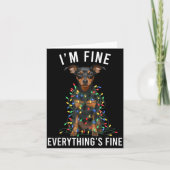 Miniature Nscher Christmas I'm Fine Everything Is  カード (正面)
