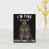 Miniature Nscher Christmas I'm Fine Everything Is  カード (黄色い花)
