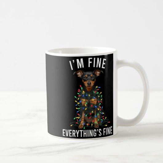 Miniature Nscher Christmas I'm Fine Everything Is コーヒーマグカップ (右)