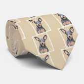 Miniature Pinscher Painting Cute Original Dog Art ネクタイ (ロール)