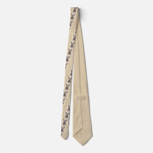 Miniature Pinscher Painting Cute Original Dog Art ネクタイ (裏面)