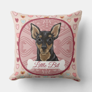 Miniature Pinscher Personalize Pillow クッション