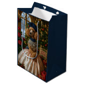 Miniature Poodle Holiday  ミディアムペーパーバッグ (正面アングル)