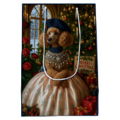 Miniature Poodle Holiday  ミディアムペーパーバッグ (裏面)