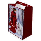Miniature Poodle Holiday  ミディアムペーパーバッグ (裏面アングル)