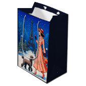 Miniature Poodle Holiday  ミディアムペーパーバッグ (正面アングル)