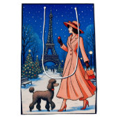 Miniature Poodle Holiday  ミディアムペーパーバッグ (裏面)