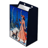 Miniature Poodle Holiday  ミディアムペーパーバッグ (裏面アングル)