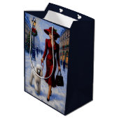 Miniature Poodle Holiday  ミディアムペーパーバッグ (裏面アングル)