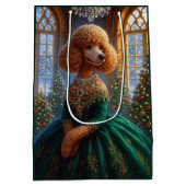 Miniature Poodle Holiday  ミディアムペーパーバッグ (裏面)