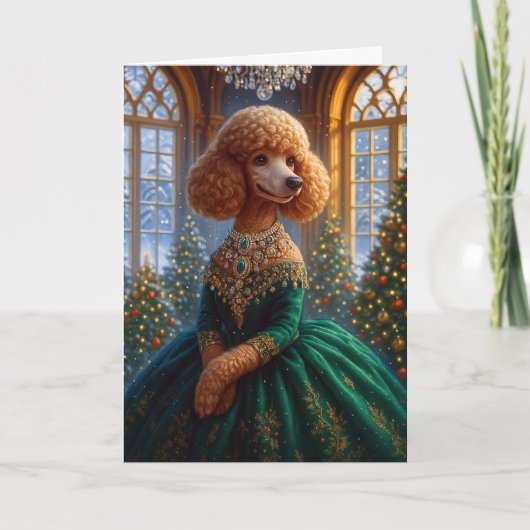 Miniature Poodle Holiday Card シーズンカード (正面)