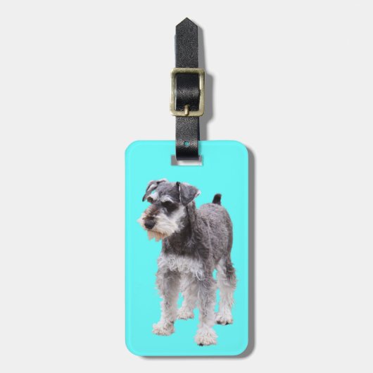 Miniature Schnauzer ラゲッジタグ (正面縦)
