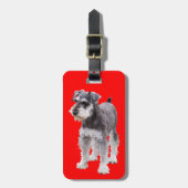 Miniature Schnauzer ラゲッジタグ (正面縦)
