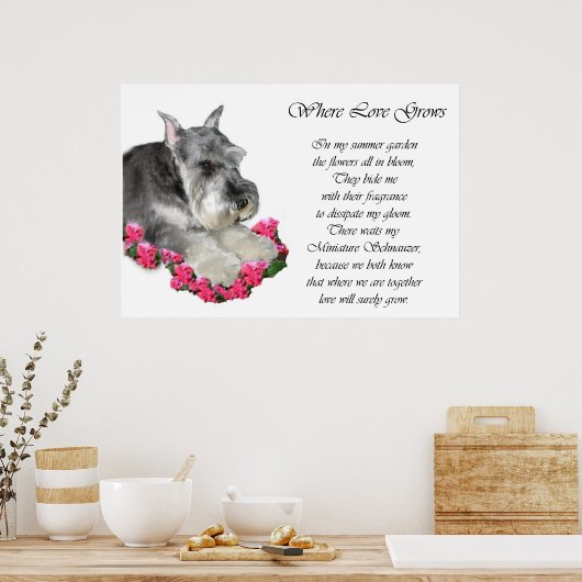 Miniature Schnauzer Art Gifts Prints ポスター (キッチン)