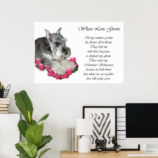 Miniature Schnauzer Art Gifts Prints ポスター (ホームオフィス)