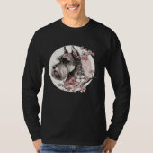 Miniature Schnauzer Cherry Blossom Dog Breed Japan Tシャツ (正面)