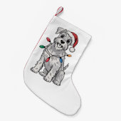 Miniature Schnauzer Christmas Xmas Dog Lover Gift  スモールクリスマスストッキング (正面 (吊り時))