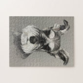 Miniature Schnauzer Dog Art Puzzle. ジグソーパズル (横)