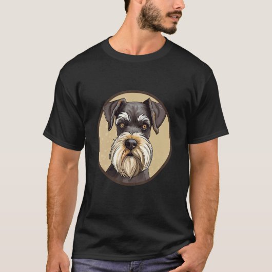 Miniature Schnauzer Dog Breed with  Design 1 Tシャツ (正面)