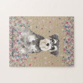 Miniature Schnauzer dog puppy game ジグソーパズル (横)