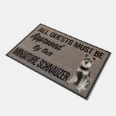 Miniature Schnauzer Gift, Personalized Custom ドアマット (アングル)
