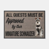Miniature Schnauzer Gift, Personalized Custom ドアマット (正面)