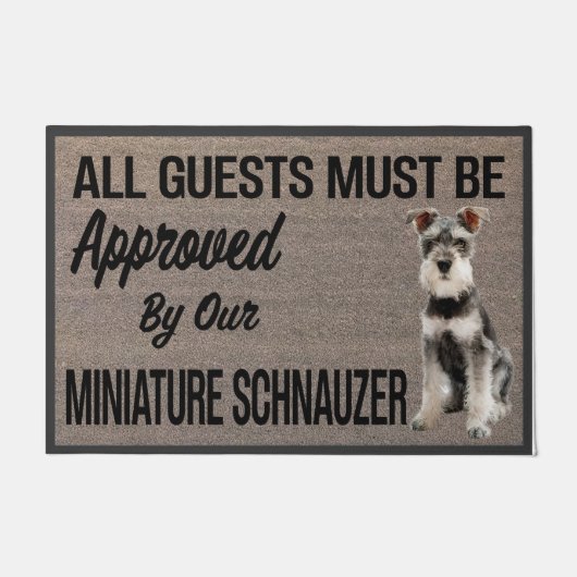 Miniature Schnauzer Gift, Personalized Custom ドアマット (正面)