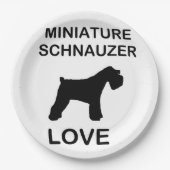 Miniature_Schnauzer love ペーパープレート (正面)
