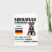 Miniature Schnauzer Origin Funny Mini Schnauzer Lo カード (正面)