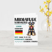 Miniature Schnauzer Origin Funny Mini Schnauzer Lo カード (黄色い花)