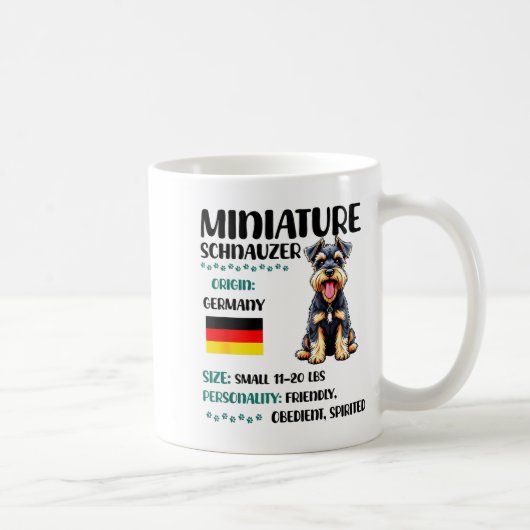 Miniature Schnauzer Origin Funny Mini Schnauzer Lo コーヒーマグカップ (右)