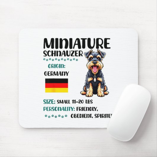 Miniature Schnauzer Origin Funny Mini Schnauzer Lo マウスパッド (マウス)