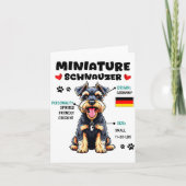 Miniature Schnauzer Owner Funny Mini Schnauzer Lov カード (正面)
