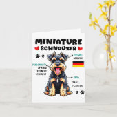 Miniature Schnauzer Owner Funny Mini Schnauzer Lov カード (黄色い花)